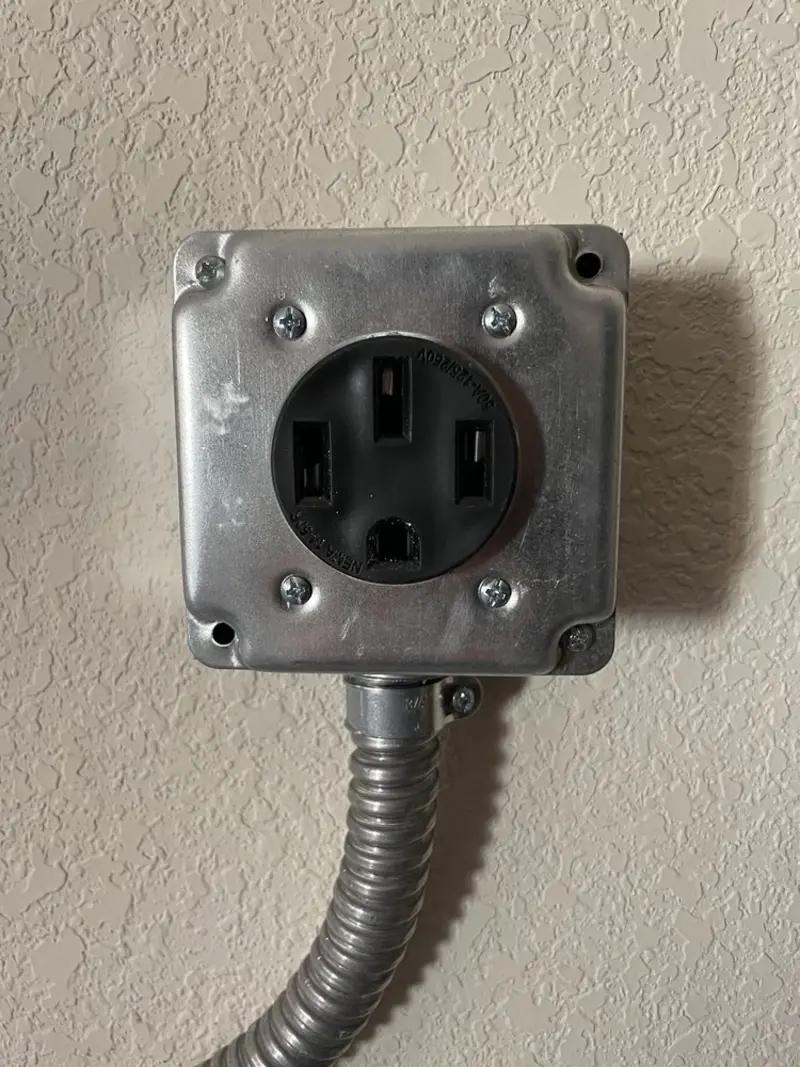 NEMA 14-50 outlet installed for Electrical Panel Upgrade in Nocona